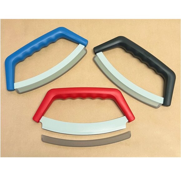 Kuhn Rikon Mezzaluna Knives SET OF 3 & Gift Boxes k65497 CLASSIC COLORS NEW - Picture 4 of 5